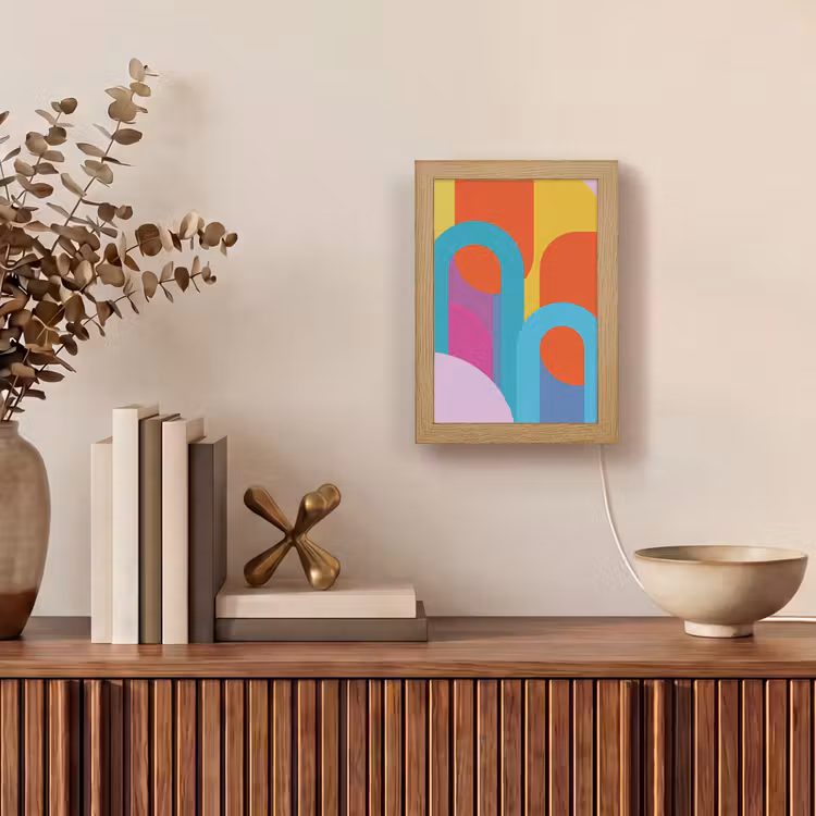 Personalisierte Lightbox - Zusammenfassung – Geometrie – Farbenfroh – Modern – Kunst — 4
