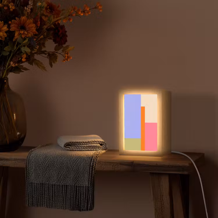 Personalisierte Lightbox - Zusammenfassung – Geometrie – Kunst – Modern – Farbenfroh — 3