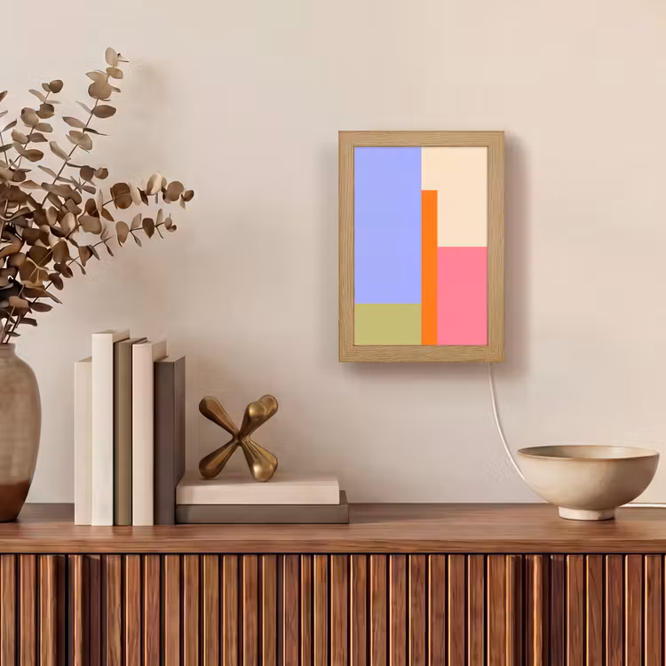 Personalisierte Lightbox - Zusammenfassung – Geometrie – Kunst – Modern – Farbenfroh — 4