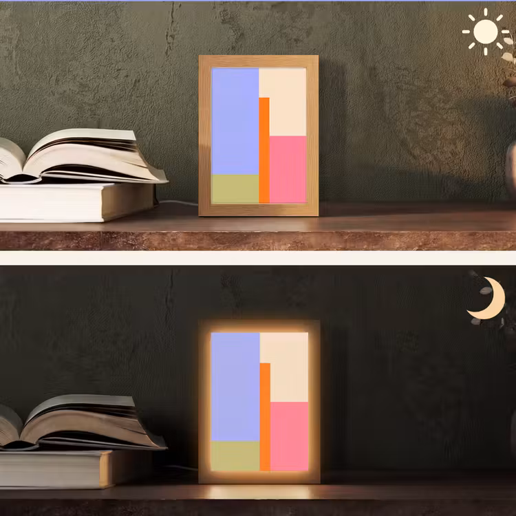 Personalisierte Lightbox - Zusammenfassung – Geometrie – Kunst – Modern – Farbenfroh — 5