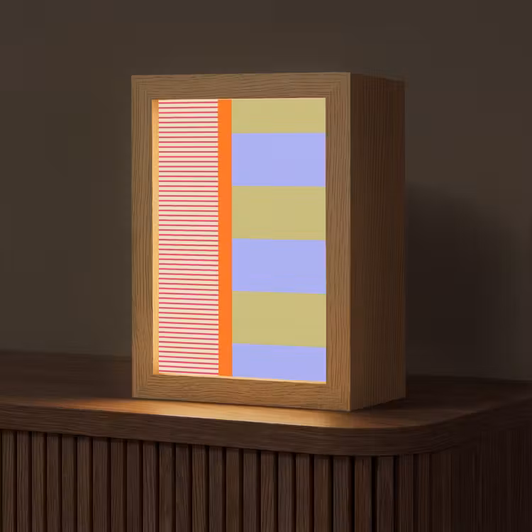 Personalisierte Lightbox - Zusammenfassung – Geometrie – Streifen – Blöcke – Rot — 1
