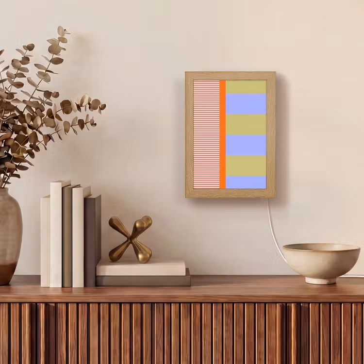 Personalisierte Lightbox - Zusammenfassung – Geometrie – Streifen – Blöcke – Rot — 4