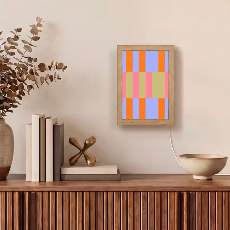 Personalisierte Lightbox - Zusammenfassung – Muster – Geometrisch – Farbenfroh – Modern — 4