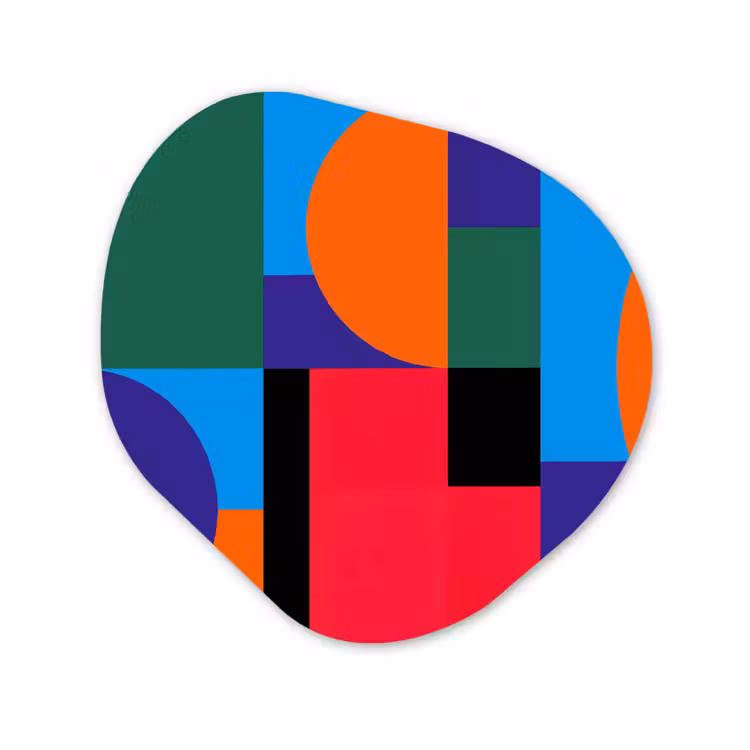Alu-Dibond-Bild Organische Form - Geometrisch – Abstrakt – Formen – Farbenfroh – Modern — 1