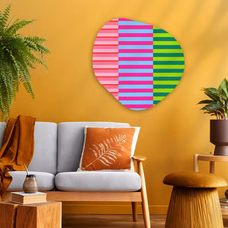 Alu-Dibond-Bild Organische Form - Muster – Streifen – Modern – Abstrakt – Bunt — 3