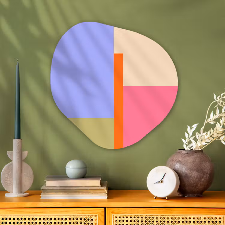 Alu-Dibond-Bild Organische Form - Zusammenfassung – Geometrie – Kunst – Modern – Farbenfroh — 2