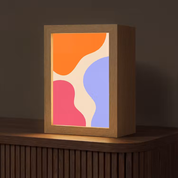 Personalisierte Lightbox - Zusammenfassung – Organische Formen – Design – Modern – Farbenfroh — 1