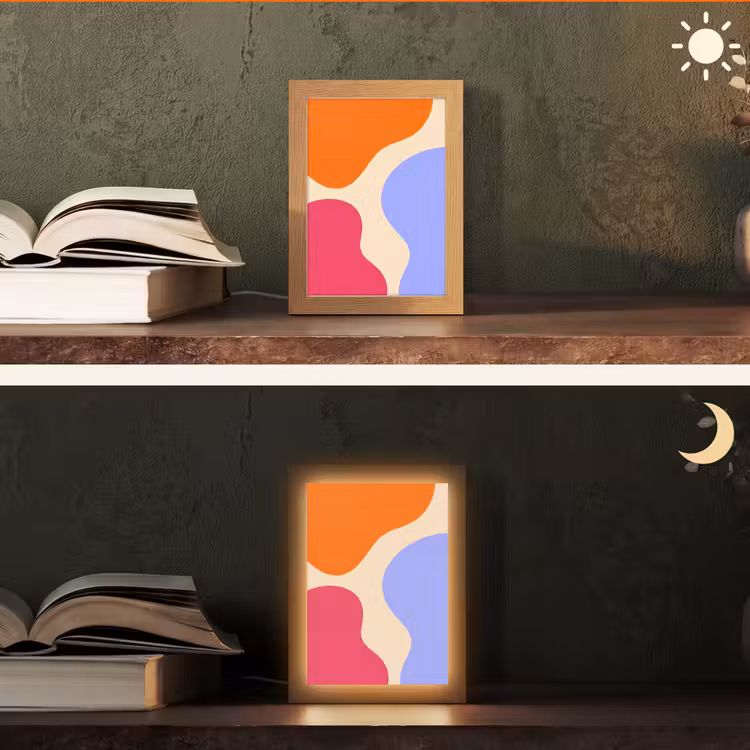 Personalisierte Lightbox - Zusammenfassung – Organische Formen – Design – Modern – Farbenfroh — 5