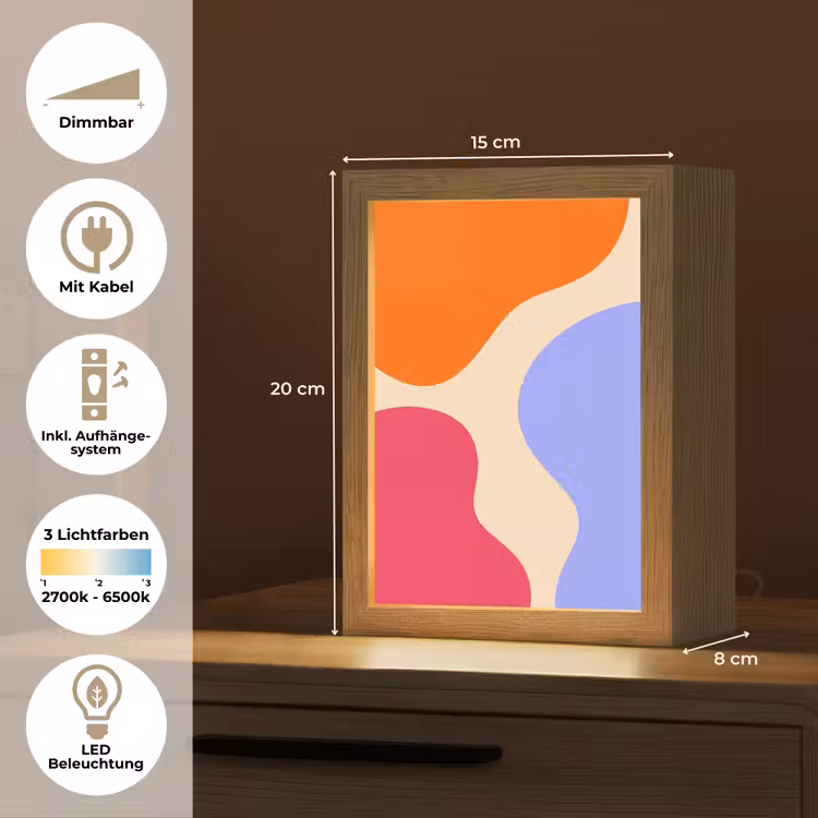 Personalisierte Lightbox - Zusammenfassung – Organische Formen – Design – Modern – Farbenfroh — 6