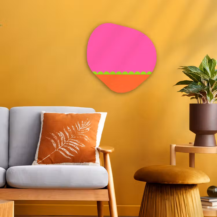 Forexbild Organische Form - Zusammenfassung – Geometrisch – Farbblöcke – Rosa – Orange — 3