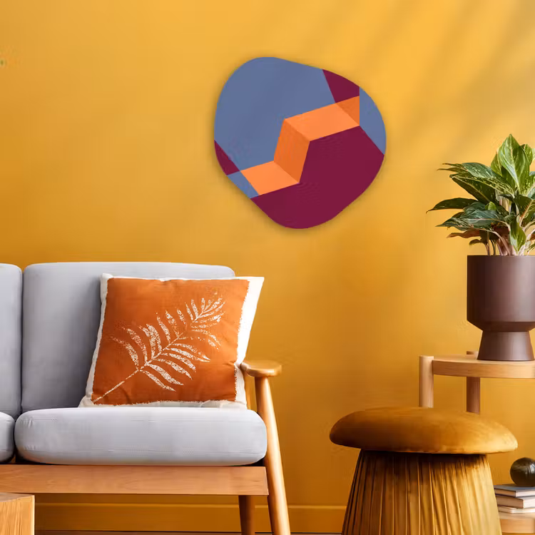 Forexbild Organische Form - Zusammenfassung – Formen – Modern – Blau – Orange — 3