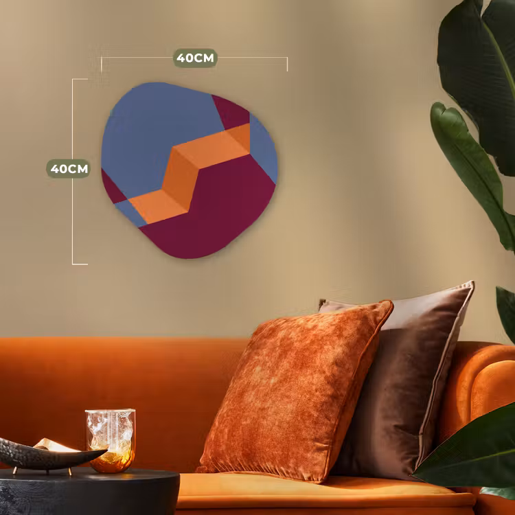 Forexbild Organische Form - Zusammenfassung – Formen – Modern – Blau – Orange — 4