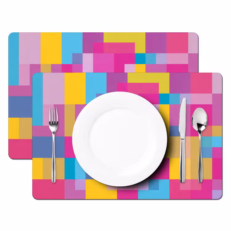Tischset - 6 Stück - Abstrakt – Geometrisch – Kunst – Farbenfroh – Modern — 2