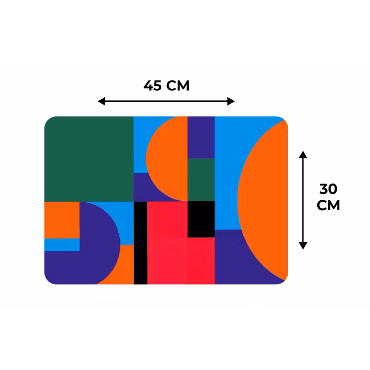 Tischset - 6 Stück - Geometrisch – Abstrakt – Formen – Farbenfroh – Modern — 3
