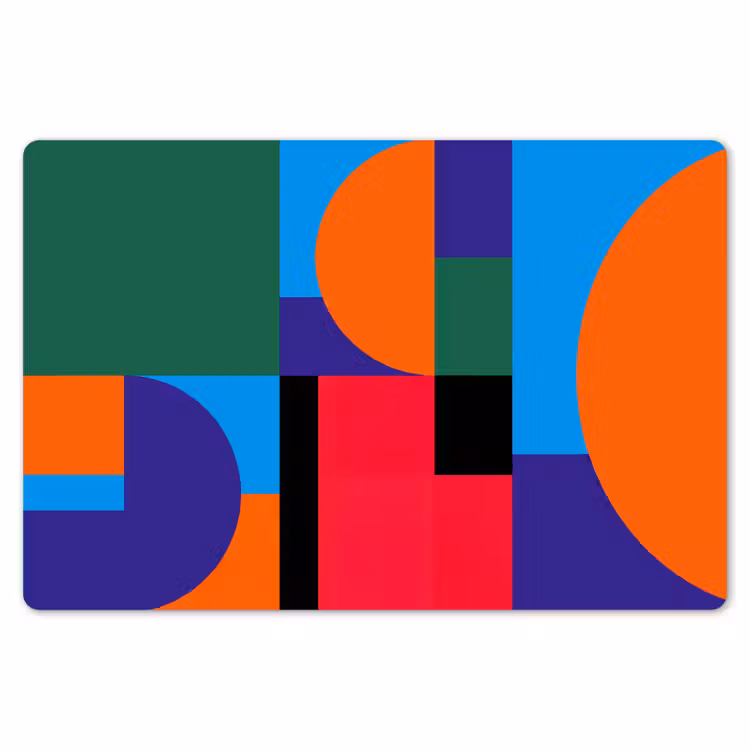 Tischset - 6 Stück - Geometrisch – Abstrakt – Formen – Farbenfroh – Modern — 6
