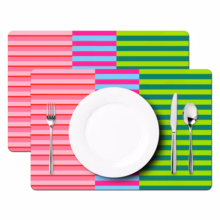 Tischset - 6 Stück - Muster – Streifen – Modern – Abstrakt – Bunt — 2