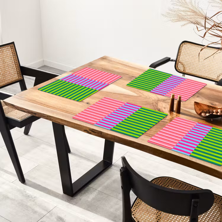 Tischset - 6 Stück - Muster – Streifen – Modern – Abstrakt – Bunt — 4