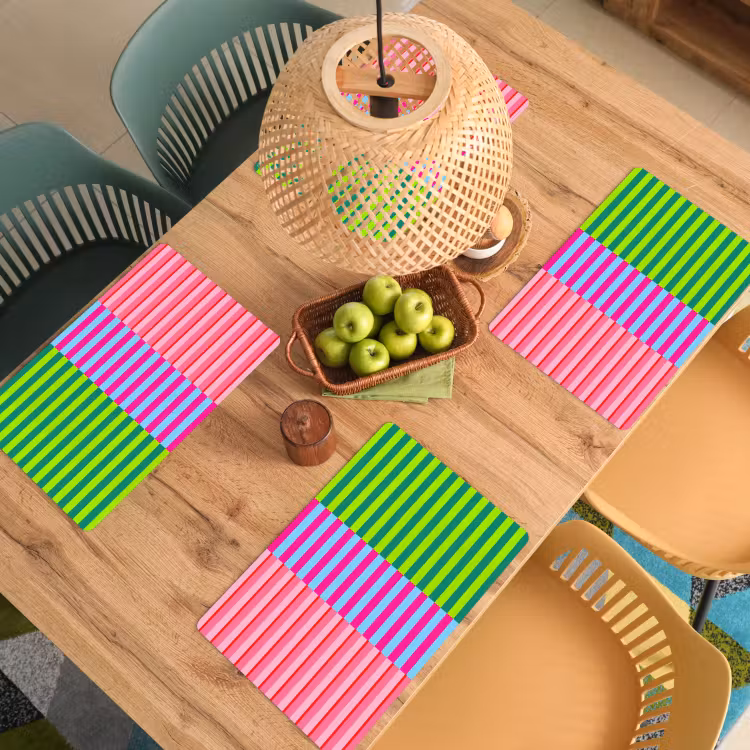 Tischset - 6 Stück - Muster – Streifen – Modern – Abstrakt – Bunt — 5