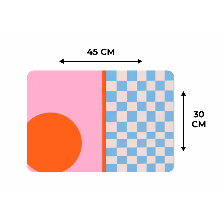 Tischset - 6 Stück - Zusammenfassung – Formen – Geometrisch – Modern – Farbenfroh — 3