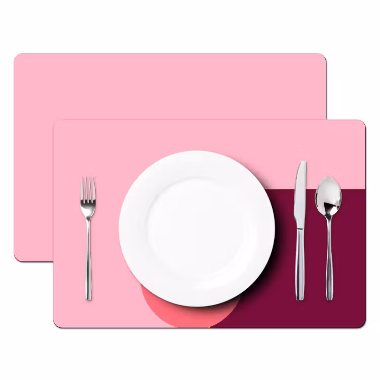 Tischset - 6 Stück - Zusammenfassung – Formen – Rosa – Modern – Design — 2