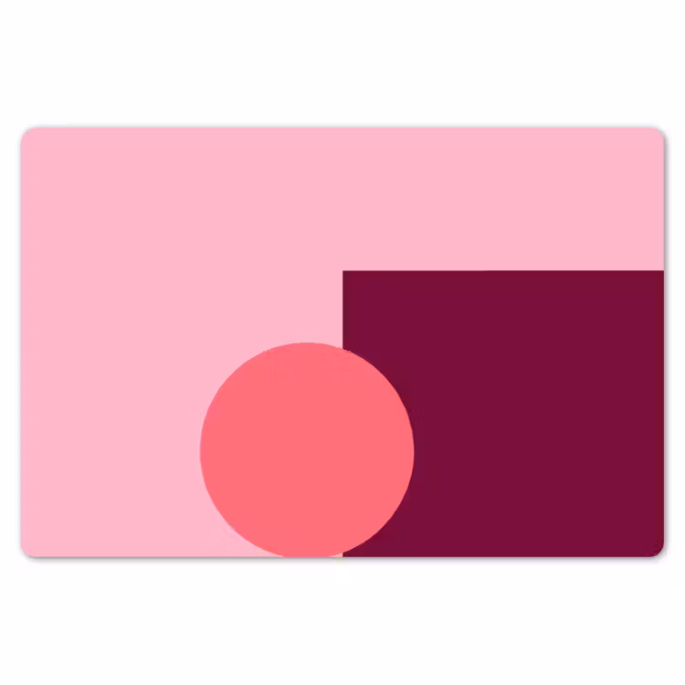 Tischset - 6 Stück - Zusammenfassung – Formen – Rosa – Modern – Design — 6