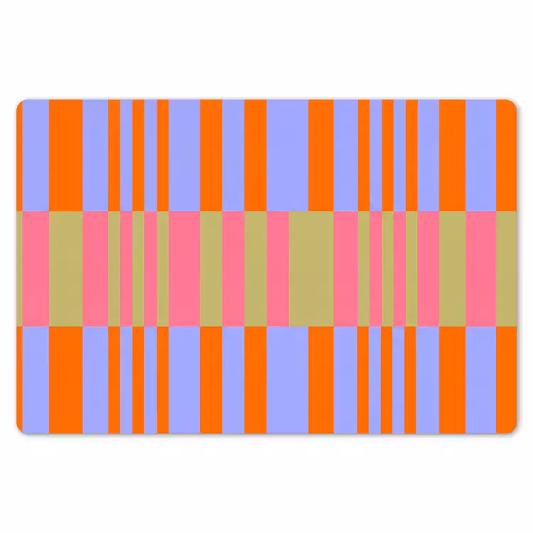 Tischset - 6 Stück - Zusammenfassung – Muster – Geometrisch – Farbenfroh – Modern — 6