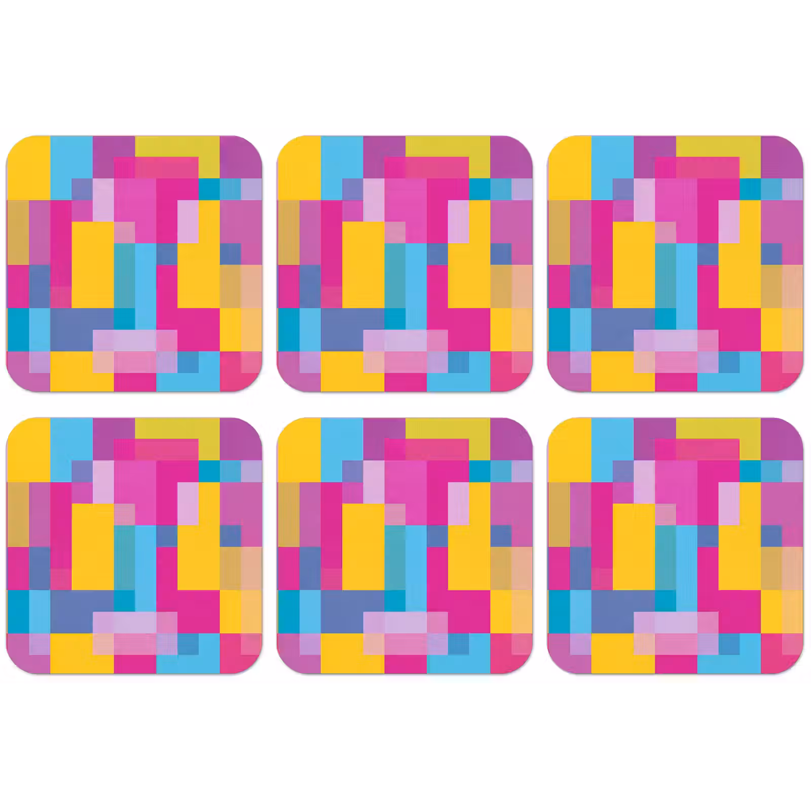 Untersetzer - Abstrakt – Geometrisch – Kunst – Farbenfroh – Modern — 1