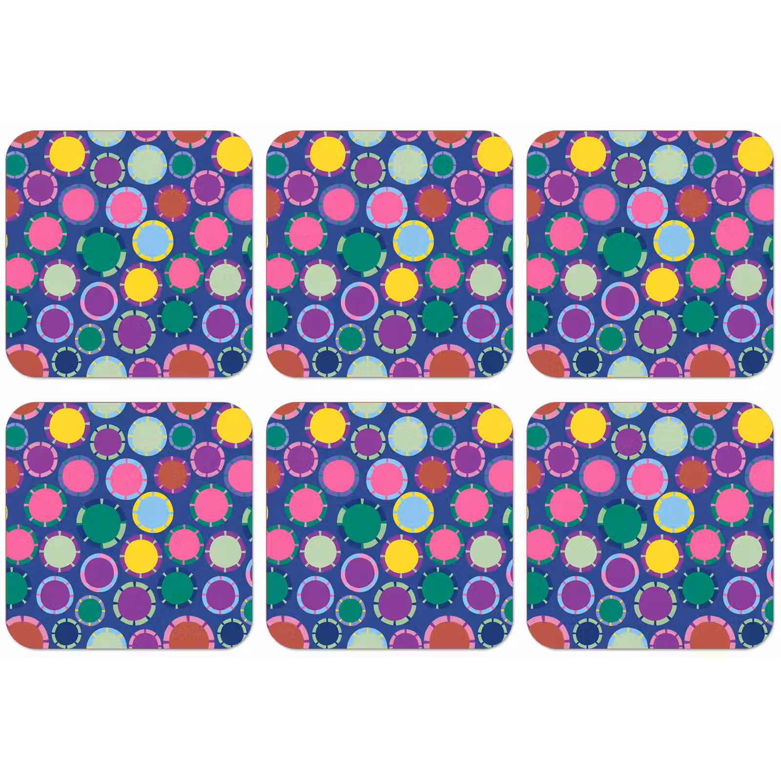Untersetzer - Muster – Kreise – Abstrakt – Bunt — 1