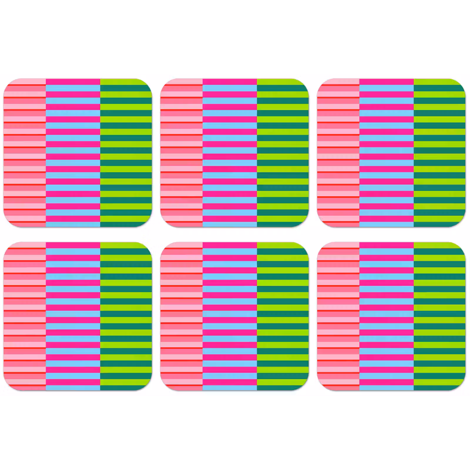 Untersetzer - Muster – Streifen – Modern – Abstrakt – Bunt — 1
