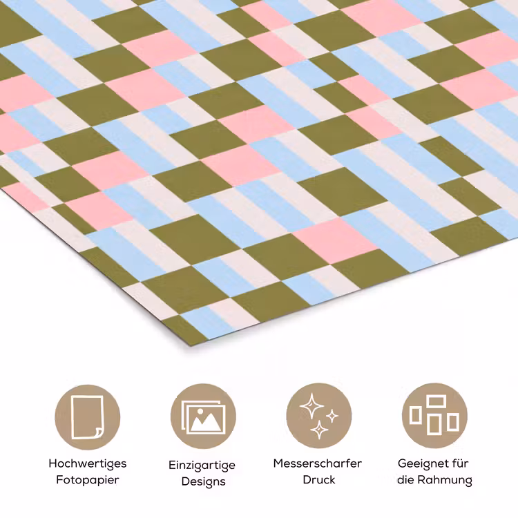 Poster - Muster – Geometrisch – Abstrakt – Farbenfroh – Modern — 5