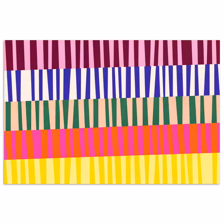 Poster - Muster – Streifen – Abstrakt – Modern – Farbenfroh — 1