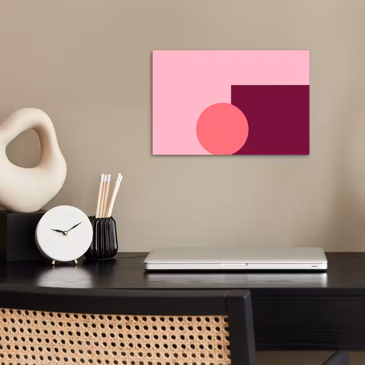 Poster - Zusammenfassung – Formen – Rosa – Modern – Design — 2