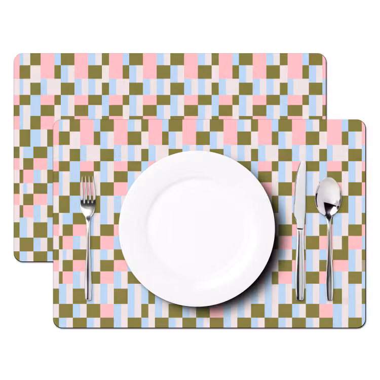 Tischset - 6 Stück - Muster – Geometrisch – Abstrakt – Farbenfroh – Modern — 2