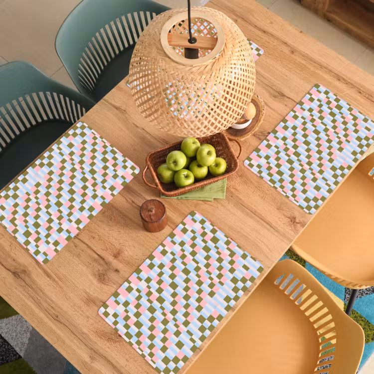 Tischset - 6 Stück - Muster – Geometrisch – Abstrakt – Farbenfroh – Modern — 5