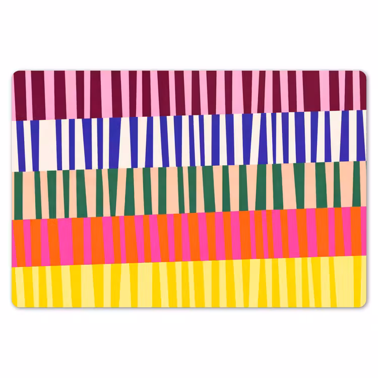 Tischset - 6 Stück - Muster – Streifen – Abstrakt – Modern – Farbenfroh — 6