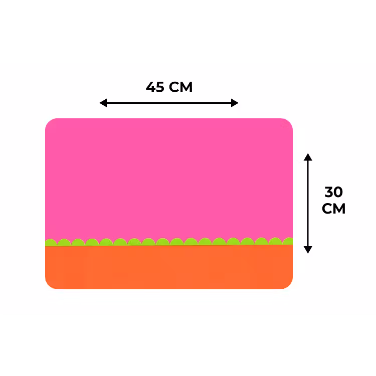 Tischset - 6 Stück - Zusammenfassung – Geometrisch – Farbblöcke – Rosa – Orange — 3