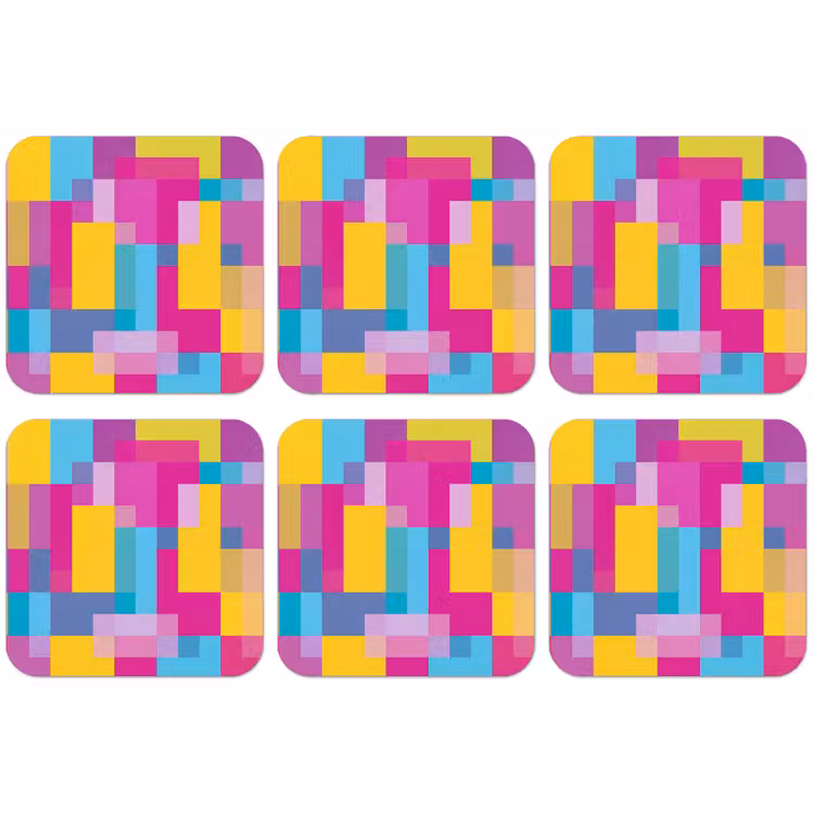 Untersetzer - Abstrakt – Geometrisch – Kunst – Farbenfroh – Modern — 1