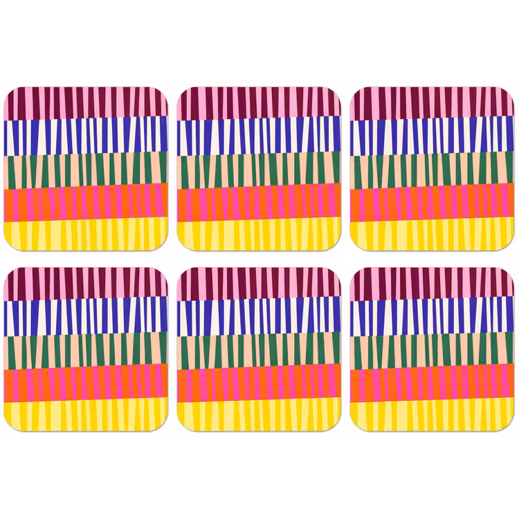 Untersetzer - Muster – Streifen – Abstrakt – Modern – Farbenfroh — 1