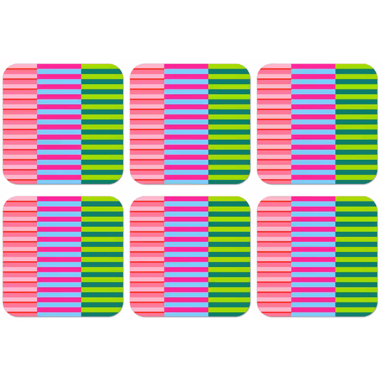 Untersetzer - Muster – Streifen – Modern – Abstrakt – Bunt — 1