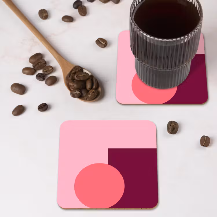Untersetzer - Zusammenfassung – Formen – Rosa – Modern – Design — 4