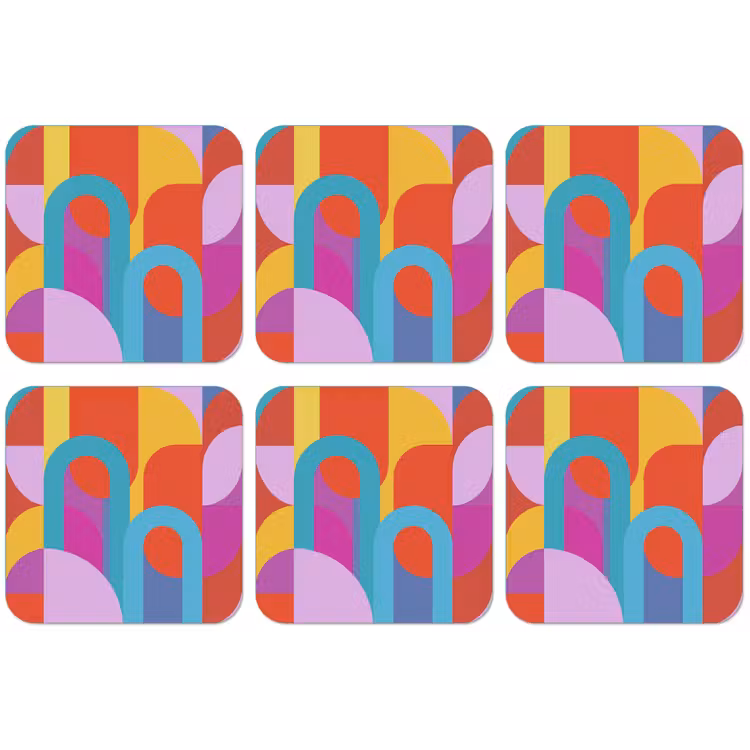 Untersetzer - Zusammenfassung – Geometrie – Farbenfroh – Modern – Kunst — 1