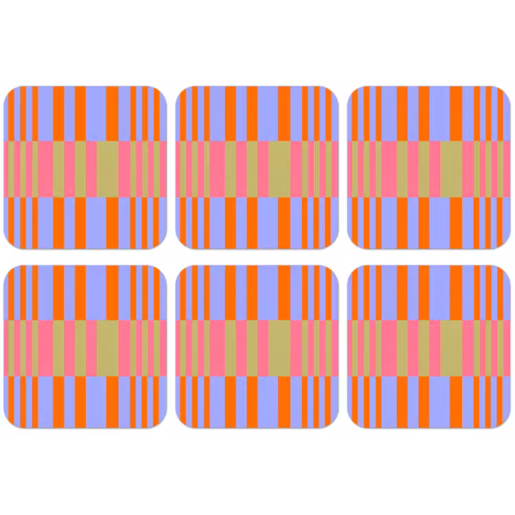 Untersetzer - Zusammenfassung – Muster – Geometrisch – Farbenfroh – Modern — 1