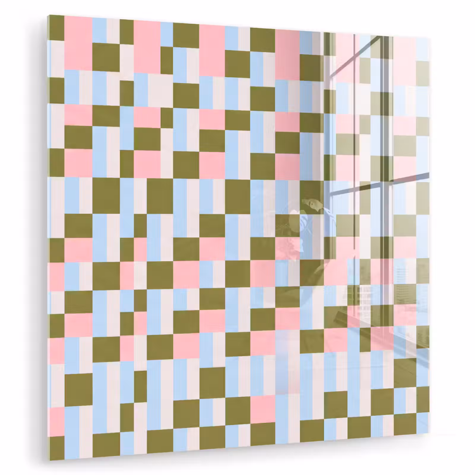 Glasbild - Muster – Geometrisch – Abstrakt – Farbenfroh – Modern — 1