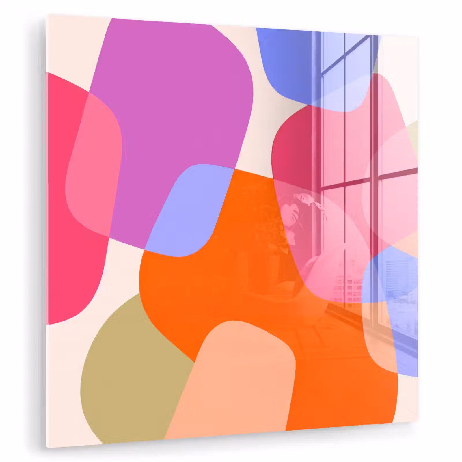 Glasbild - Zusammenfassung – Formen – Modern – Farbenfroh — 1