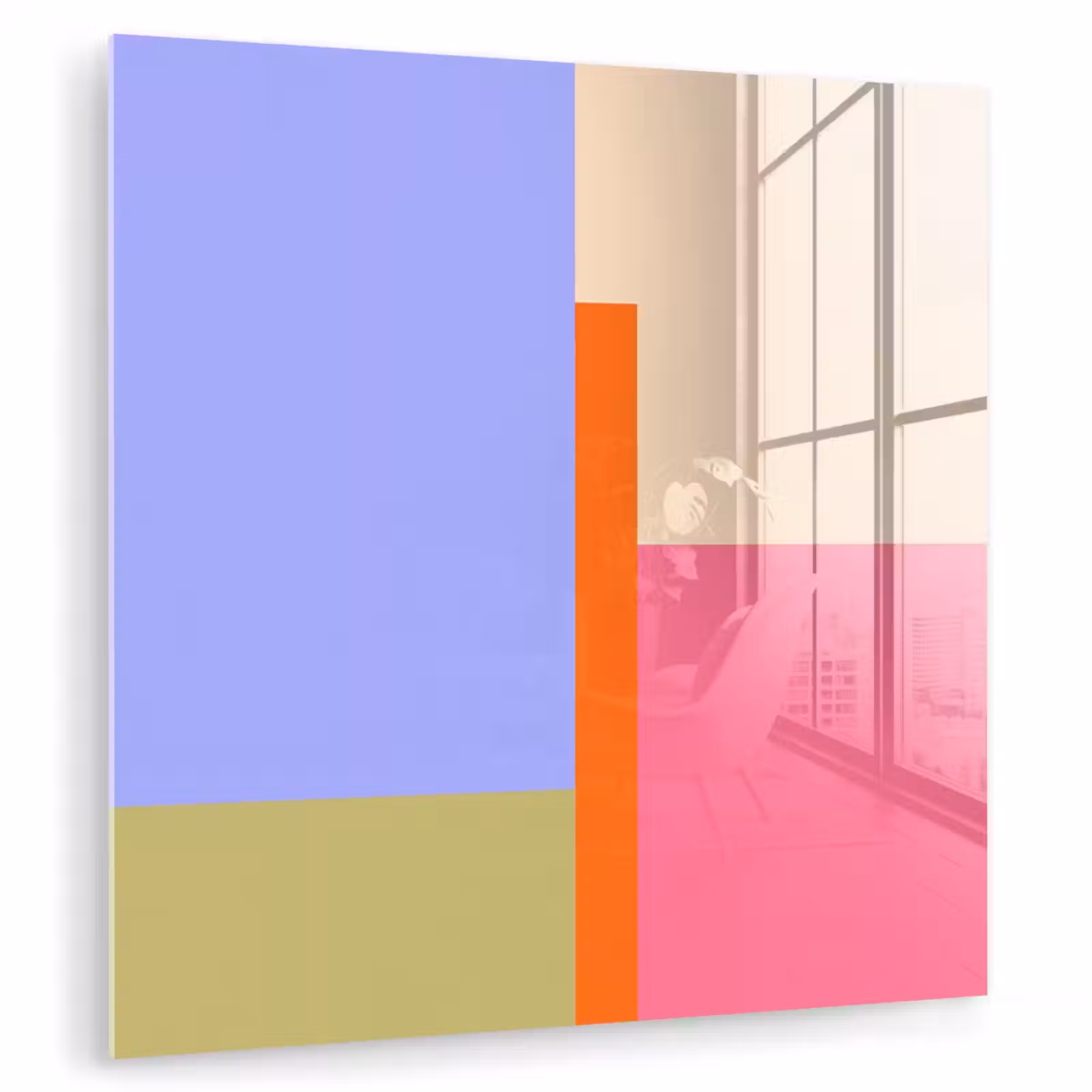 Glasbild - Zusammenfassung – Geometrie – Kunst – Modern – Farbenfroh — 1