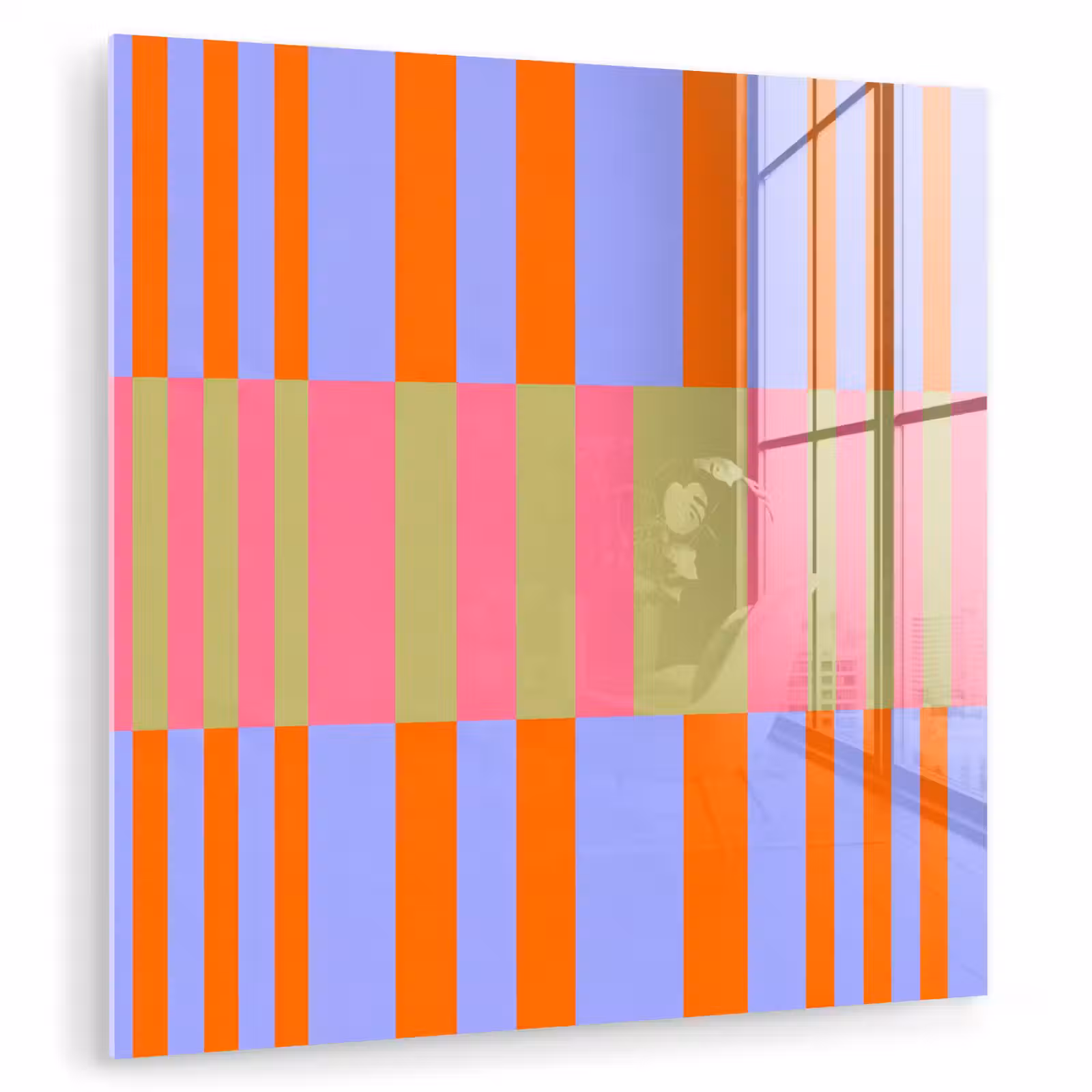 Glasbild - Zusammenfassung – Muster – Geometrisch – Farbenfroh – Modern — 1