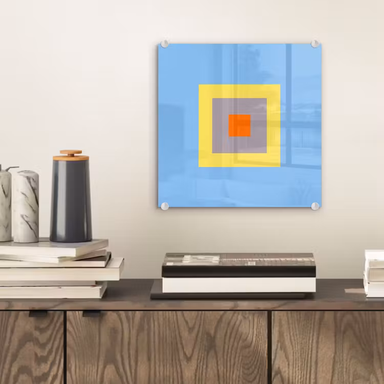 Glasbild - Abstrakt – Geometrisch – Farbenfroh – Modern – Formen — 2