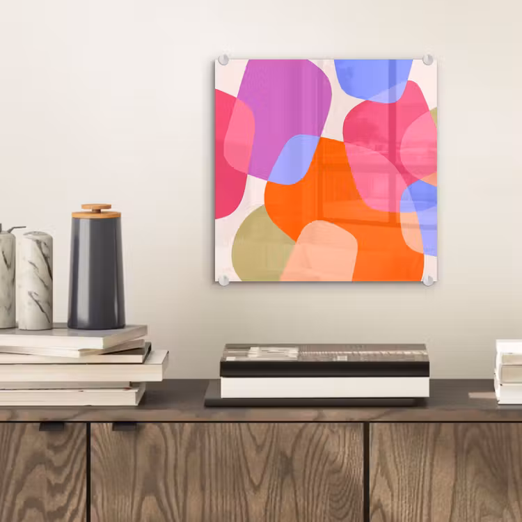 Glasbild - Zusammenfassung – Formen – Modern – Farbenfroh — 2