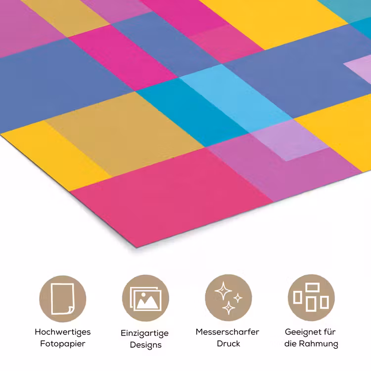 Poster - Abstrakt – Geometrisch – Kunst – Farbenfroh – Modern — 5