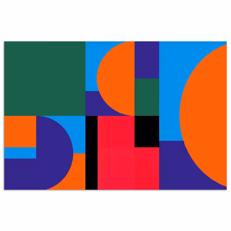 Poster - Geometrisch – Abstrakt – Formen – Farbenfroh – Modern — 1
